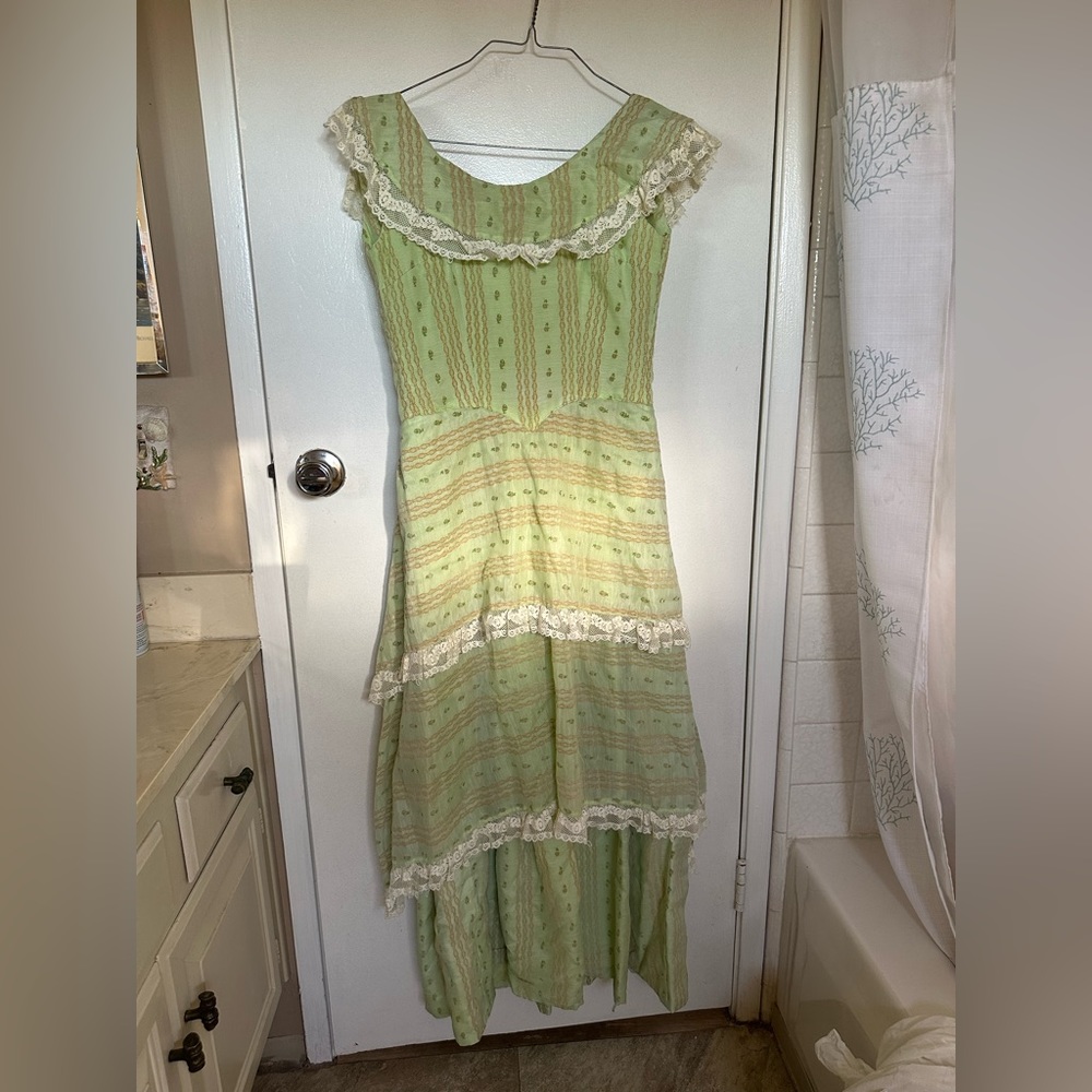 Vintage full length hand sown dress